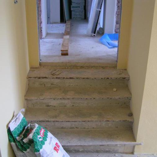Treppensanierung einer Treppe aus Stein